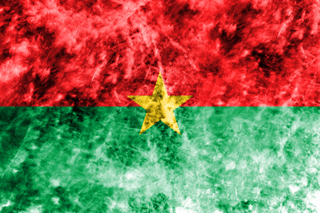 Old Burkina Faso grunge background flagの写真素材