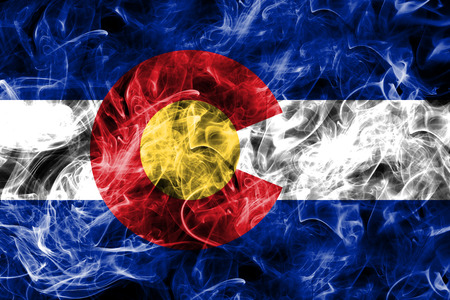 Colorado state smoke flag, United States Of Americaの写真素材
