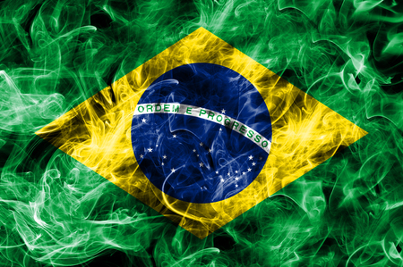 Brazil smoke flagの写真素材