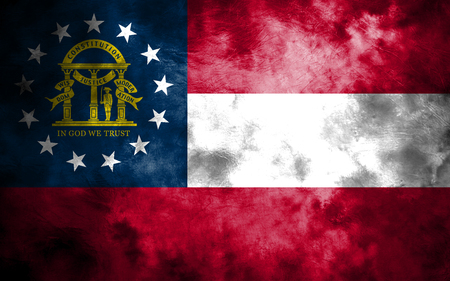 Georgia state grunge flag, United States of Americaの写真素材