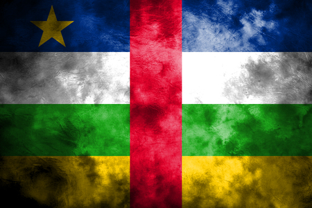 Old Central African Republic grunge background flagの写真素材