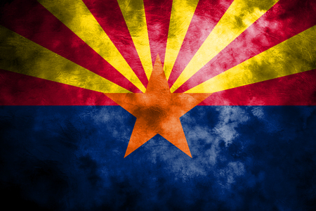 Arizona state grunge flag, United States of Americaの写真素材