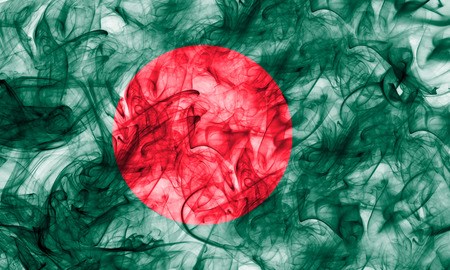 Bangladesh smoke flagの写真素材