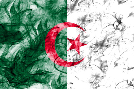 Algeria smoke flagの写真素材