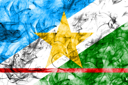 Roraima smoke flag, state of Brazilの写真素材