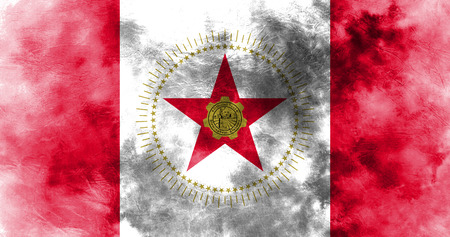 Birmingham city smoke flag, Alabama State, United States Of Americaの写真素材
