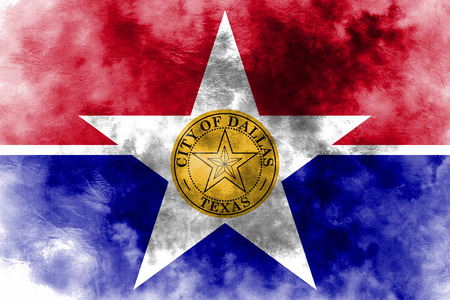 Dallas city smoke flag, Illinois State, United States Of Americaの写真素材