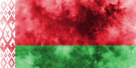 Old Belarus grunge background flagの写真素材
