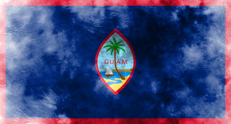 Guam grunge flag, United States dependent territory flagの写真素材