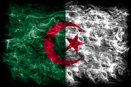 Algeria smoke flagの写真素材
