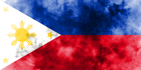 Old Philippines grunge background flagの写真素材