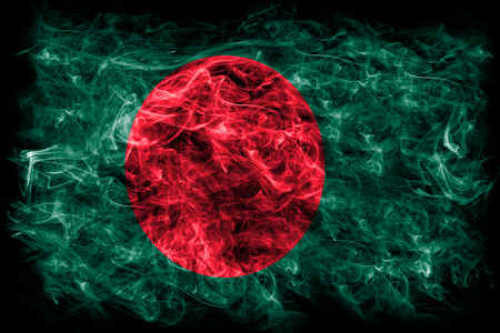 Bangladesh smoke flagの写真素材