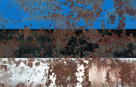 Old Estonia grunge background flagの写真素材