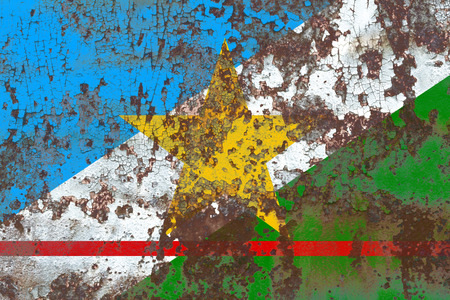 Roraima grunge flag, state of Brazilの写真素材