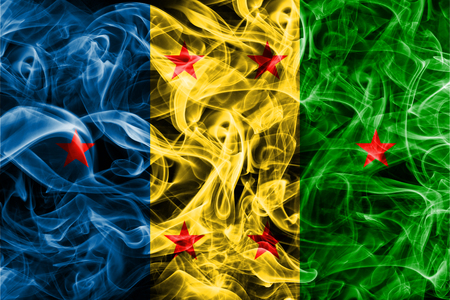 Ogoni Kingdom smoke flag, dependent territory flagの写真素材