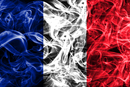 France smoke flagの写真素材