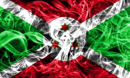 Burundi smoke flagの写真素材