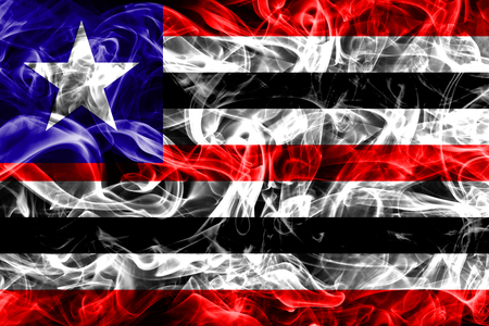 Maranhao smoke flag, state of Brazilの写真素材