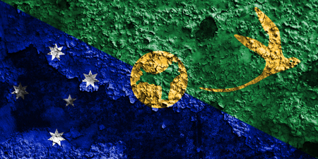Christmas Island grunge flag, Australia dependent territory flag の写真素材
