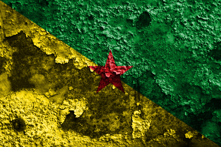  French Guiana grunge flag, France dependent territory flagの写真素材