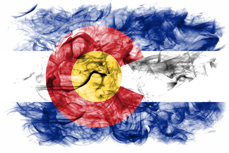 Colorado state smoke flag, United States Of Americaの写真素材