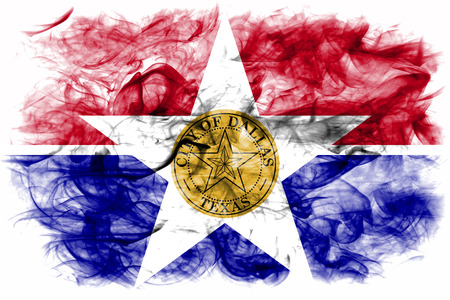 Dallas city smoke flag, Illinois State, United States Of Americaの写真素材