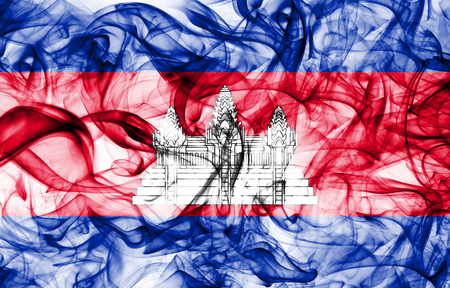 Cambodia smoke flagの写真素材