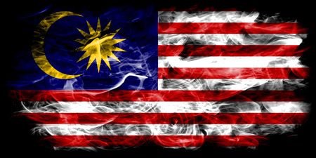 Malaysia smoke flagの写真素材