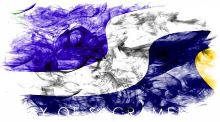 Sacramento city smoke flag, California State, United States Of Americaの写真素材