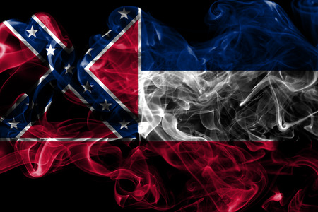 Mississippi state smoke flag, United States Of Americaの写真素材