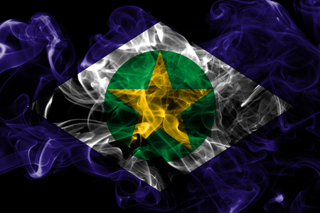 Mato Grosso smoke flag, states of Brazilの写真素材