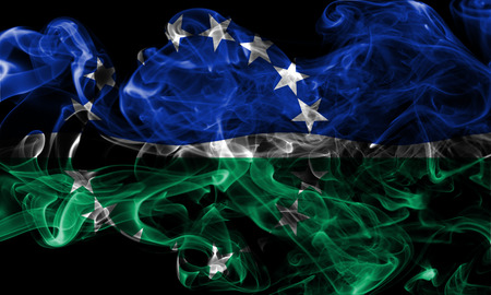 Hampton Roads city smoke flag, Virginia State, United States Of Americaの写真素材