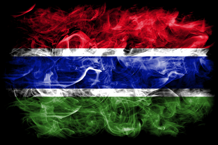 Gambia smoke flagの写真素材