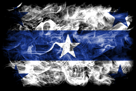 Gambier Islands smoke flag,  French Polynesia in the Pacific Oceanの写真素材