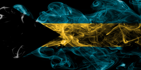 Bahamas smoke flagの写真素材