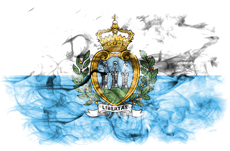 San Marino smoke flagの写真素材