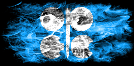OPEC smoke flag, Organization of the Petroleum Exporting Countriesのeditorial素材