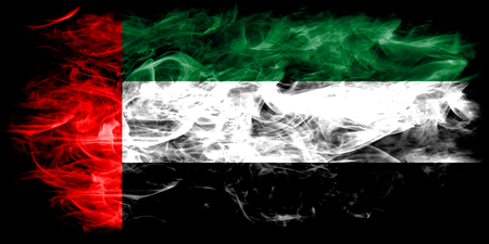 United Arab Emirates smoke flagの写真素材