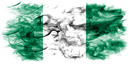 Nigeria smoke flagの写真素材