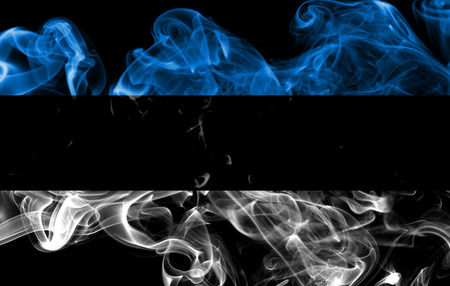 Estonia smoke flagの写真素材