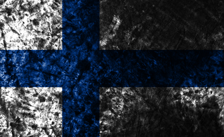 Finland smoke flagの写真素材