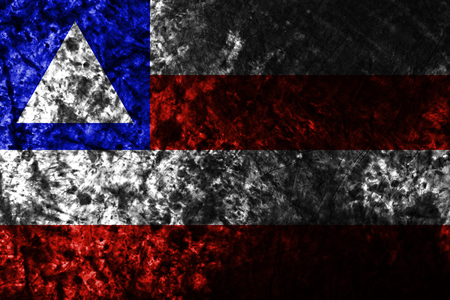 Bahia smoke flag, state of Brazilの写真素材