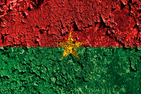 Old grunge Burkina Faso background flagの写真素材