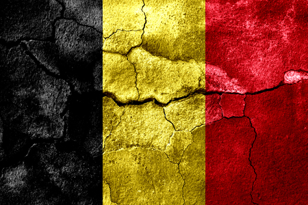 Belgium rusted texture flag, rusty backgroundの写真素材