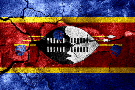 Swaziland rusted texture flag, rusty backgroundの写真素材