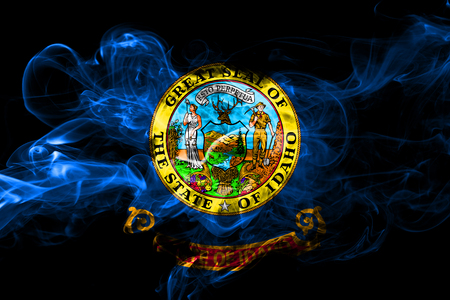 Idaho colorful smoking flagの写真素材