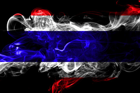 Thailand colorful smoking flagの写真素材