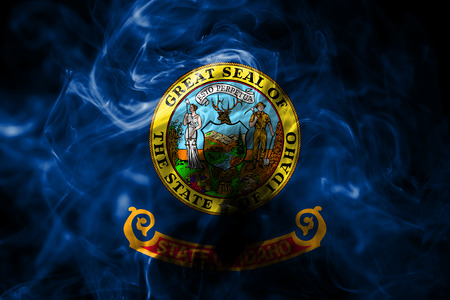 Idaho state smoke flag, United States Of Americaの写真素材
