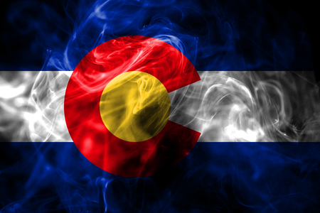 Colorado state smoke flag, United States Of Americaの写真素材