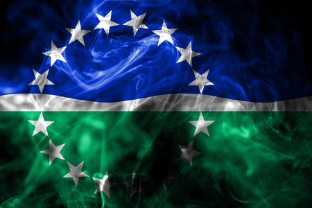 Hampton Roads city smoke flag, Virginia State, United States Of Americaの写真素材